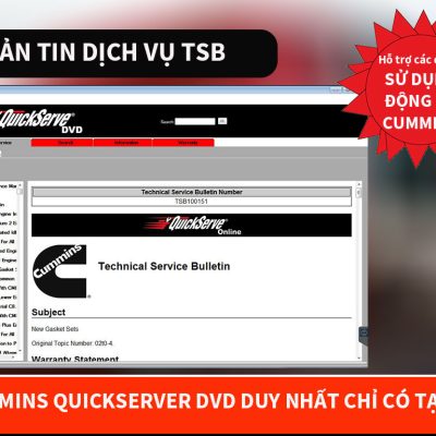 PHẦN MỀM CUMMINS QUICKSERVER DVD 8