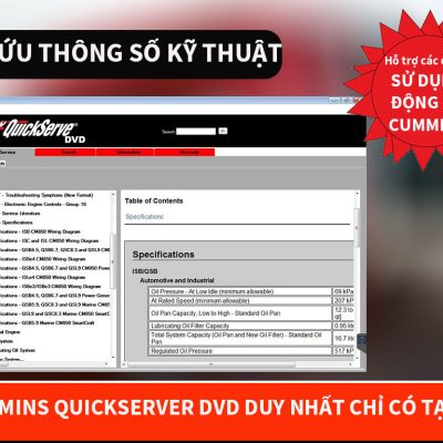 PHẦN MỀM CUMMINS QUICKSERVER DVD 9
